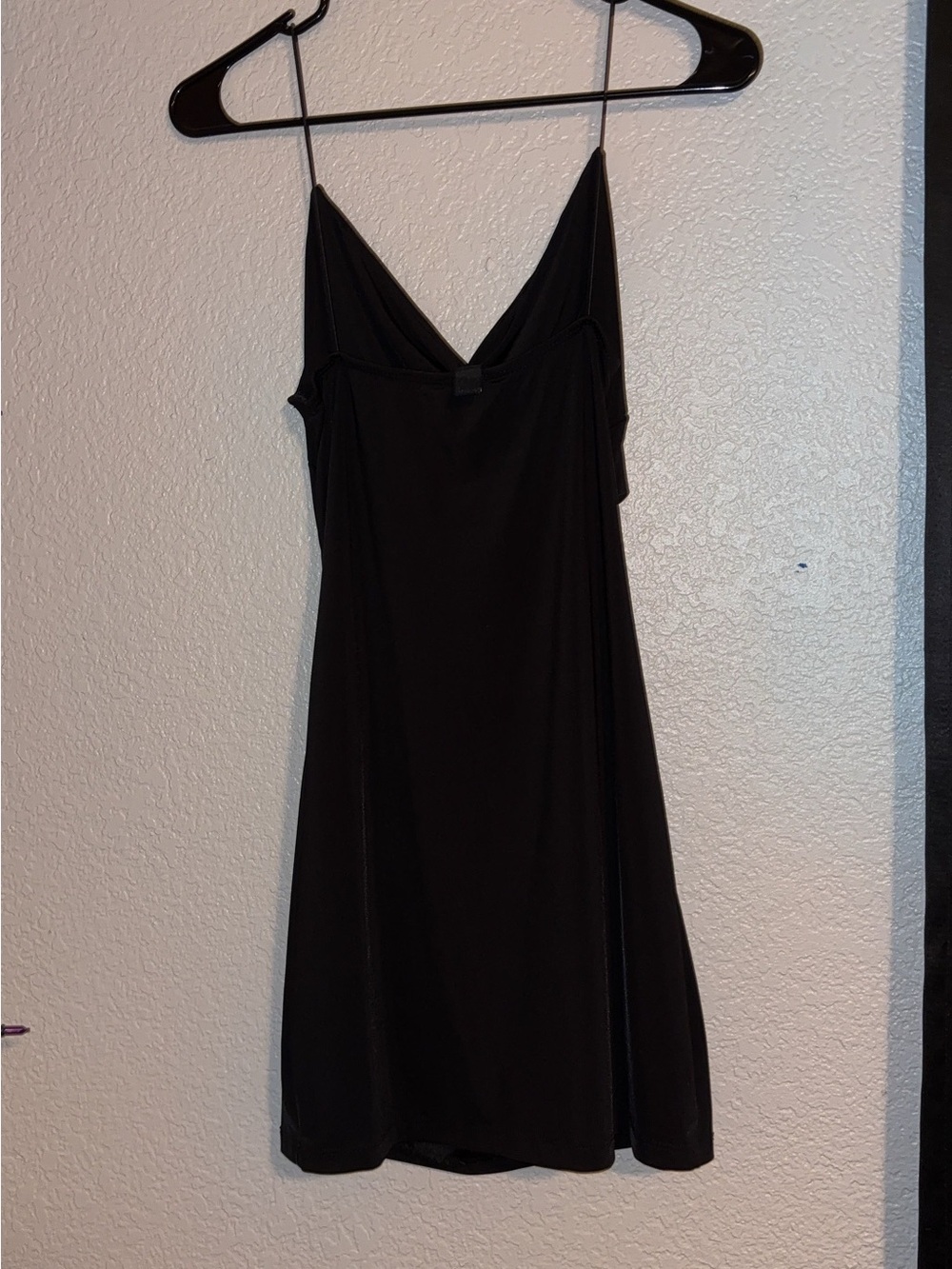 Black Slip Dress with Spaghetti Straps